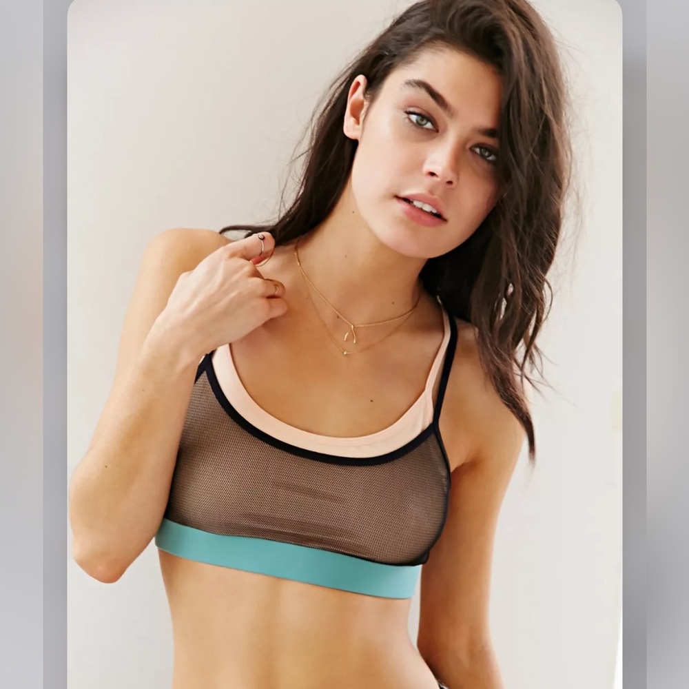 Urban Outfitters Mesh Sport Bra Layered Bralette